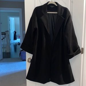 Oversized open peacoat
